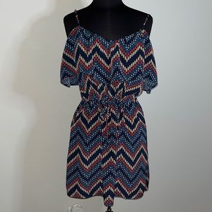 GLAM Ruffled Strap Mini Dress